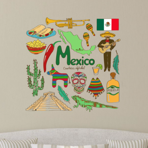 Mexcio Symbol Illustration Decal Wall Sticker