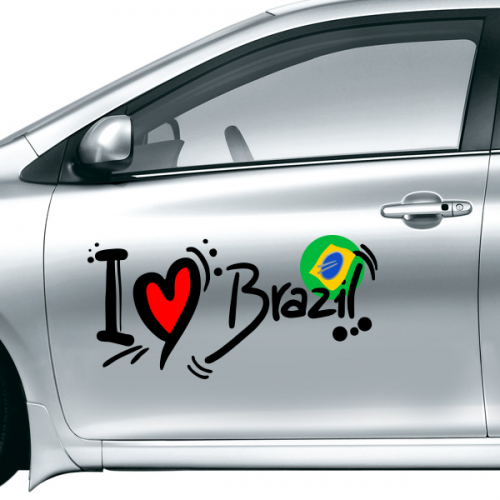 I love Brazil car sticker