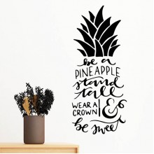 Be a Pineapple Stand Tall Wear a Crown & Be Sweet Motivation Encouragement Quotes Outline  Removable Wall Sticker Art Decals Mural DIY Wallpaper for Room Decal