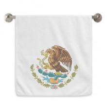 Mexico National Emblem Country Hand Towel Bath Facecloth Soft Cotton Washcloth