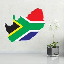 South Africa flag map sticker