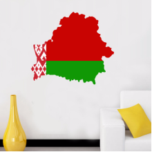 Belarus Flag Map Decal Wall Sticker