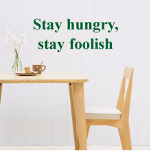 Stay Hungry Quote Removable Wall Sticker Art Decals Mural DIY Wallpaper for Room Decal
