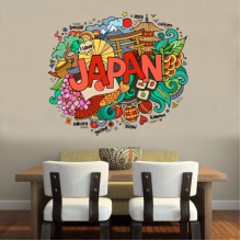 Japan Symbol Illustration Decal Wall Sticker