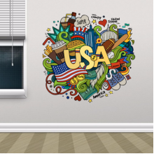 USA Symbol Illustration Decal Wall Sticker