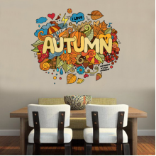 Autumn Season Illustration Pattern Decal Wall Sticker