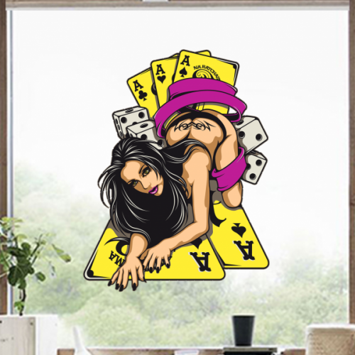 Sexy girl wall sticker