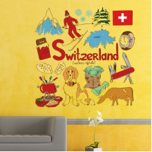 Switzerland Symbol Illustration Decal Wall Sticker