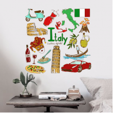 Italy illustration wall sticker