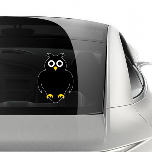 万圣节猫头鹰车贴