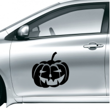 万圣节黑色南瓜车贴