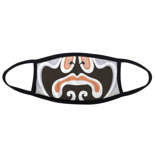 京剧龙虎门-呼延赞脸谱图案口罩