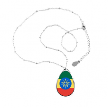 ethiopia national flag afcountry symbol mark pattern teardrop shape pendant necklace ethiopia national flag afcountry symbol mark pattern teardrop shape pendant necklace