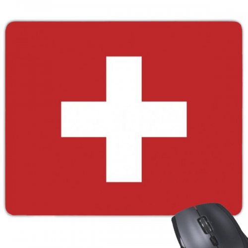 瑞士国旗欧洲国家象征符号图案 游戏防滑橡胶鼠标垫
