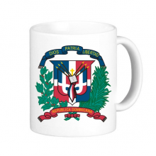 多米尼加国徽标志符号图案 陶瓷杯子白色创意马克杯咖啡杯牛奶杯水杯