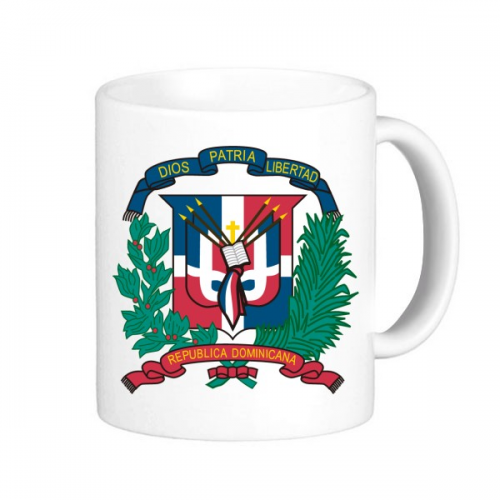 多米尼加国徽标志符号图案 陶瓷杯子白色创意马克杯咖啡杯牛奶杯水杯 多米尼加国徽标志符号图案 陶瓷杯子白色创意马克杯咖啡杯牛奶杯水杯