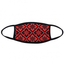 日本传统文化黑红抽象艺术和风重复图案 防冻防风防尘口罩时尚面罩