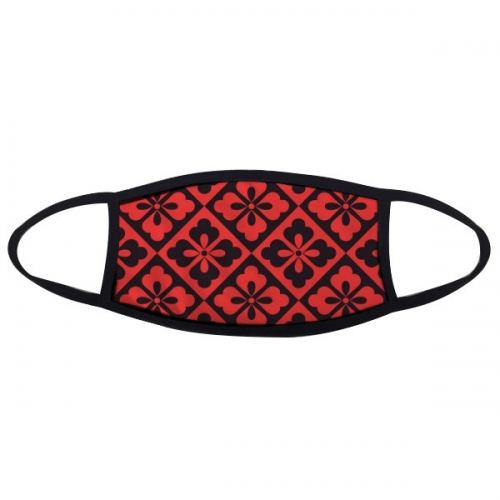 日本传统文化黑红抽象艺术和风重复图案 防冻防风防尘口罩时尚面罩