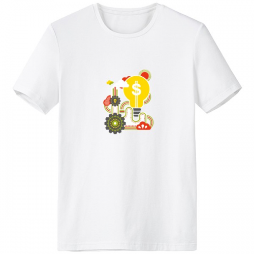 graffiti street culture gear  dollar symbol art illustration pattern crew-neck white t-shirt sp and summer tagless comfort cotton sports t-shirts