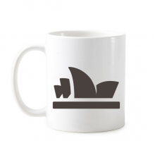 Australia Flavor City Landmark Sydney Opera House Outline Classic Mug White Pottery Cerac Cup Milk Coffee With Handles 350 ml