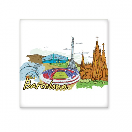 Spain Barcelona Monument A Colon Sagrada Falia Watercolor Cerac Bisque Tiles for Decorating Bathroom Decor Kitchen Cerac Tiles Wall Tiles Spain Barcelona Monument A Colon Sagrada Falia Watercolor Cerac Bisque Tiles for Decorating Bathroom Decor Kitchen Cerac Tiles Wall Tiles