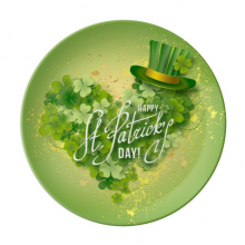 green hatDessert Plate Decorative Porcelain 8 inch Dinner Home