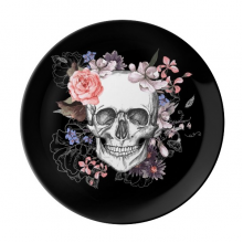 skull blackDessert Plate Decorative Porcelain 8 inch Dinner Home