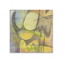 Yellow Purple Irregular Lines Western Style  Art Painting Cerac Bisque Tiles for Decorating Bathroom Decor Kitchen Cerac Tiles Wall Tiles