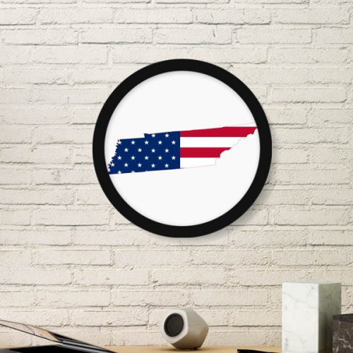  the united states of ameusa map stars and stripes flag shape round simple picture frame art prints of paintings home wall decal
