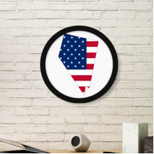 nevada the united states of ameusa map stars and stripes flag shape round simple picture frame art prints of paintings home wall decal