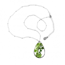 四叶草树状爱尔兰圣帕特里克节 泪珠形金属项链饰品礼品首饰礼物