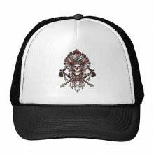 Black White Red l Pirate Feather Indian Culture Element Trucker Hat Baseball Cap Nylon Mesh Hat Cool Children Hat Adjustable Cap 