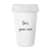 你可以做到英文名言励志语句 陶瓷杯子可爱创意马克杯牛奶杯水杯带盖咖啡杯