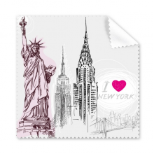 我爱纽约自由女神像美国国家城市 眼镜布屏幕清洁布礼物手机屏幕擦5张