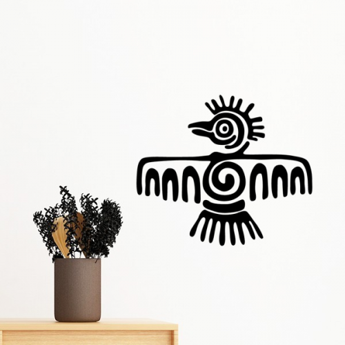 墨西哥秃鹰图腾古老文明 墙贴纸学校教室宿舍背景墙家居卧室房间装饰画可移除贴画