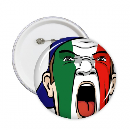 意大利国旗脸谱油彩帽子 圆形徽章胸章胸牌装饰挂牌礼物5件