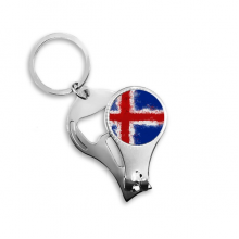 iceland  flag pattern nail clipper  key chain