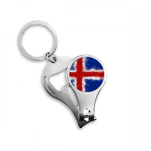 iceland  flag pattern nail clipper  key chain