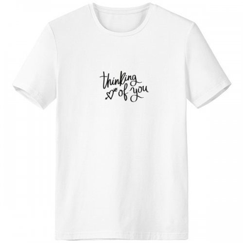 想你励志短语 男女白色短袖T恤创意纪念衫个性T恤衫礼物 想你励志短语 男女白色短袖T恤创意纪念衫个性T恤衫礼物