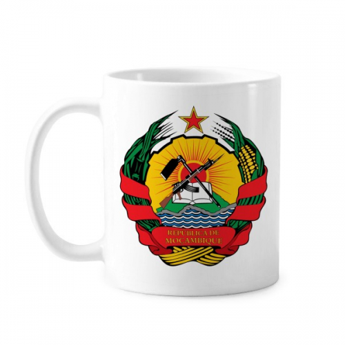 mozambique afnational emblem classic mug white pottery cerac cup  with handles 350 ml
