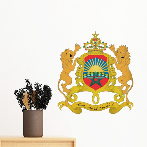 摩洛哥非洲国徽 墙贴纸学校教室宿舍背景墙家居卧室房间装饰画可移除贴画