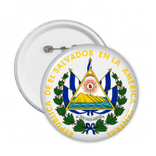 San Salvador El Salvador National Emblem Round Pins Badge Button Clothing Decoration  5pcs