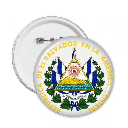 San Salvador El Salvador National Emblem Round Pins Badge Button Clothing Decoration  5pcs
