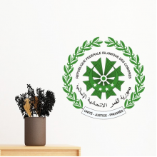 莫洛尼科摩罗国徽 墙贴纸学校教室宿舍背景墙家居卧室房间装饰画可移除贴画