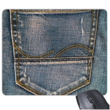 Pocket Denim Jean Cowboy Lining Textile Mouse Pad Non-Slip Rubber Mousepad Game Office