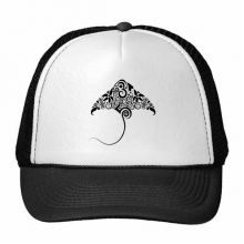 Skate Black And White Pattern Animal Trucker Hat Baseball Cap Nylon Mesh Hat Cool Children Hat Adjustable Cap 