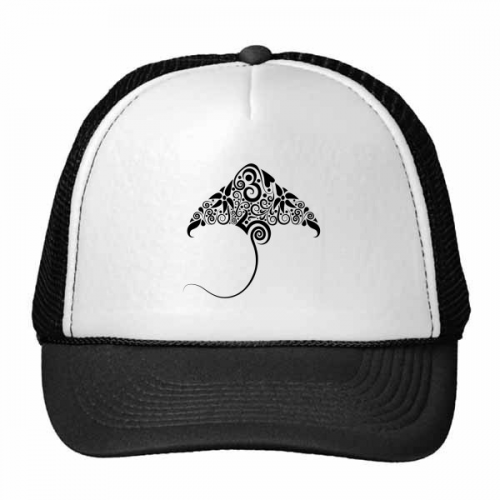 Skate Black And White Pattern Animal Trucker Hat Baseball Cap Nylon Mesh Hat Cool Children Hat Adjustable Cap 