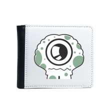 Universe And Alien Spotted Alien Flip Bifold Faux Leather Wallet  Multi-Function Card Purse 