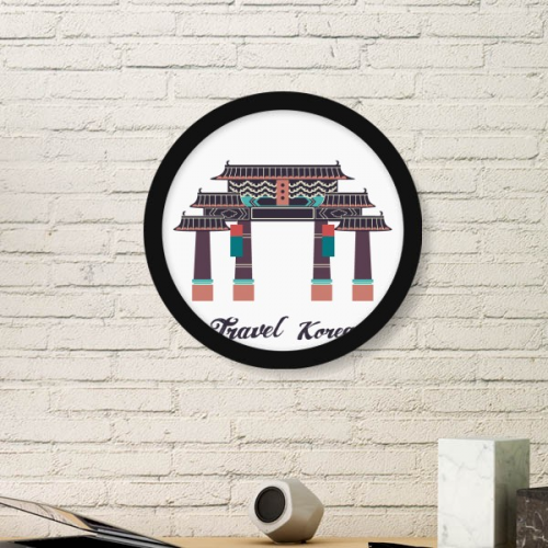 Visiting memorial arch in South Korea Round Picture Frame Art Prints of Paintings Home Wall Decal Visiting memorial arch in South Korea Round Picture Frame Art Prints of Paintings Home Wall Decal