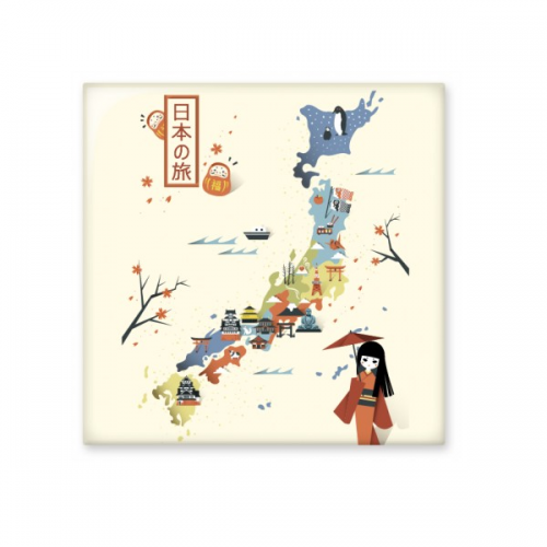 Traditional Japanese local cultural Map Cerac Bisque Tiles Bathroom Decor Kitchen Cerac Tiles Wall Tiles